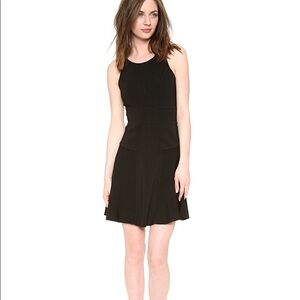 • Milly • Stretch Fit and Flare Dress Black Small